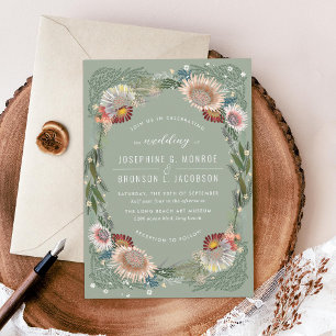 Fleurs esquissées Faire-part de mariage de mesure 