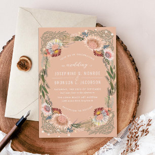 Fleurs esquissées Faire-part de mariage de type un