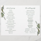 Fleurs esquissées Programme unique de mariage de c (Dos)