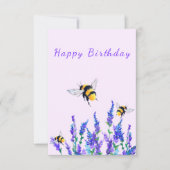 Fleurs et abeilles Carte d'anniversaire (Devant)