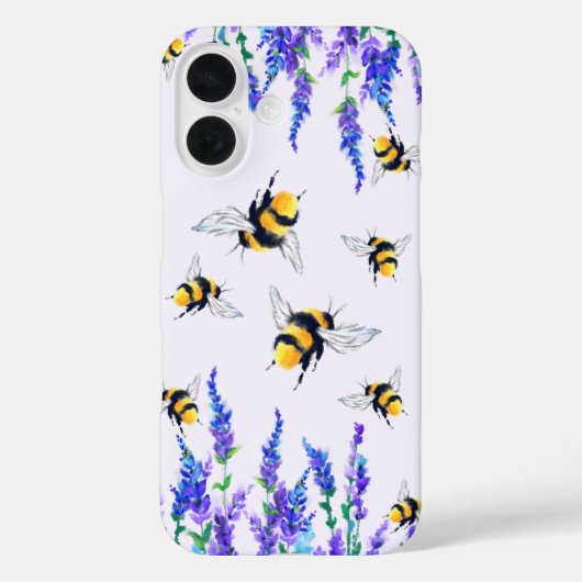 Fleurs et abeilles coque iphone volant (Verso)