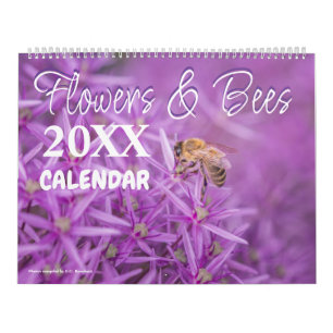 Fleurs et abeilles Floral Nature 2025 Calendrier