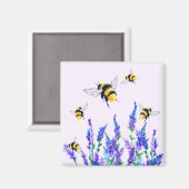 Fleurs et abeilles Flying Magnet (Recto/Verso)