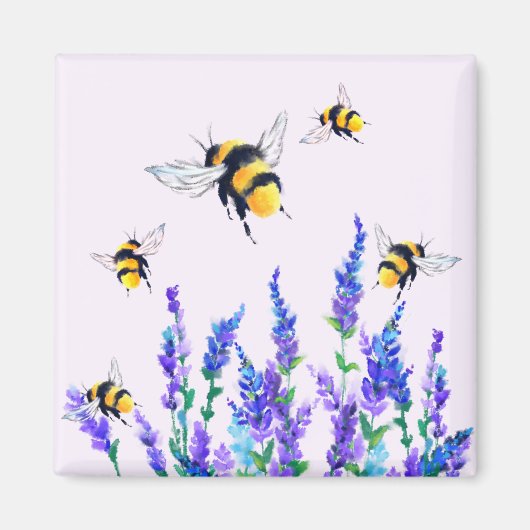 Fleurs et abeilles Flying Magnet (Devant)