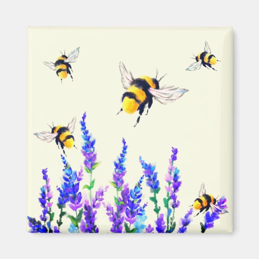Fleurs et Abeilles Magnet Spring (Devant)