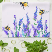 Fleurs et abeilles Serviette de cuisine Ressort (Plié)