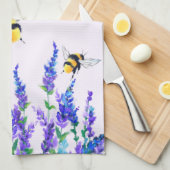 Fleurs et abeilles Serviette de cuisine Ressort (Quart Plié)