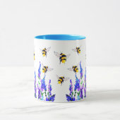 Fleurs et abeilles volent la Mug de café (Centre)