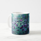 Fleurs et ailes : Mug à papillon bleu floral (Devant gauche)