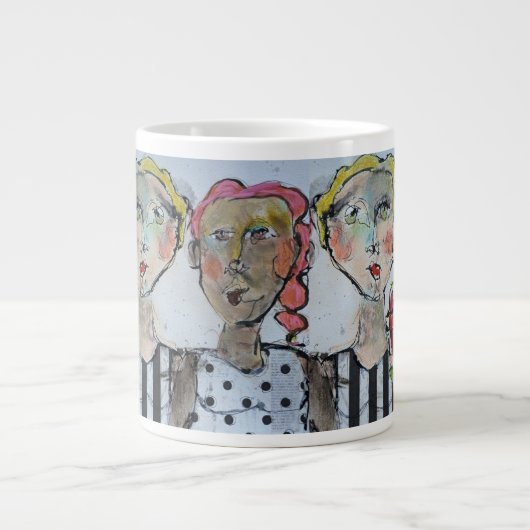 Fleurs et amis Jumbo Mug (Devant)