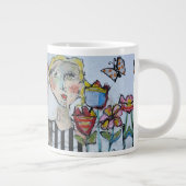 Fleurs et amis Jumbo Mug (Droite)