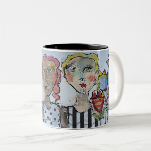 Fleurs et amis Mug 11oz (Devant droit)