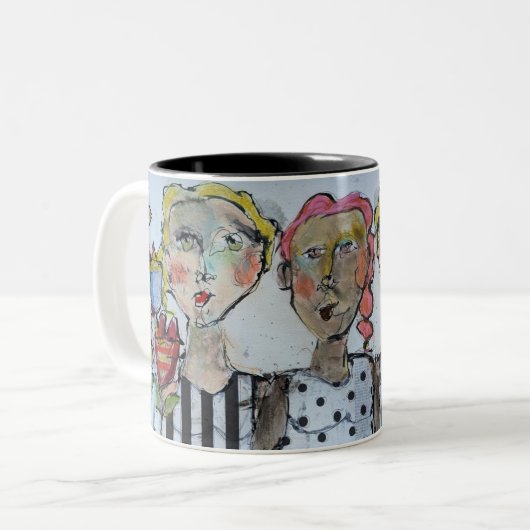 Fleurs et amis Mug 11oz (Devant gauche)