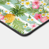 Fleurs et ananas Turquoises rayures (Coin)