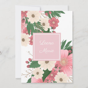 Fleurs et baies Invitation d'anniversaire