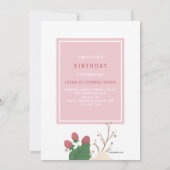 Fleurs et baies Invitation d'anniversaire (Dos)