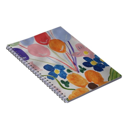 Fleurs et ballons Carnet spiral (Côté Droit)