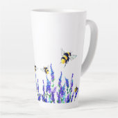 Fleurs et bees Latte Mug (Angle droit)