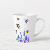 Fleurs et bees Latte Mug (Droite)
