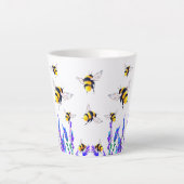 Fleurs et bees Latte Mug (Devant)