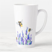Fleurs et bees Latte Mug (Droite)