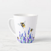 Fleurs et bees Latte Mug (Angle gauche)