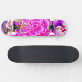 FLEURS ET BUTTERFLITS ROSE DU SKATEBOARD (Horz)