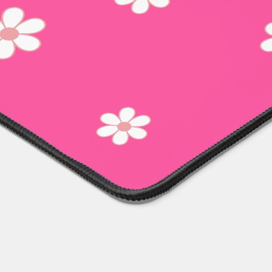 Fleurs et calligraphie de script sur Neon Pink (Coin)