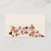 Fleurs et carte de visite japonais de coeurs (Dos)