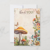 Fleurs et champignons Merci Note (Dos)