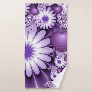 Fleurs et cœurs abstraits de l'amour fractal