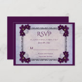 Fleurs et Coeurs décoratifs Anniversaire RSVP (Devant / Derrière)