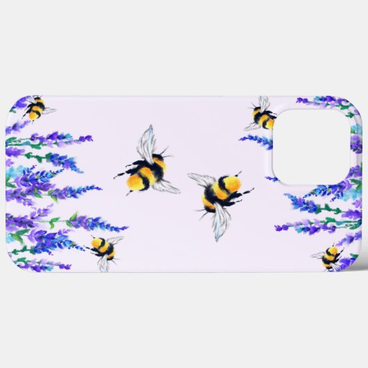 Fleurs et coques iphone d'abeilles (Verso (horizontal))