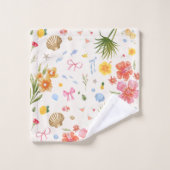 Fleurs et coquillages Tropiques Côtiers (Gant de toilette)