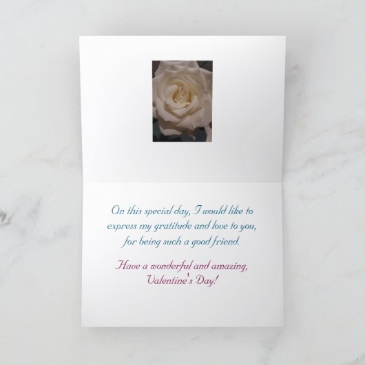 Fleurs et couleurs, ami, carte de la Saint-Valenti (Intérieur)