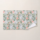 Fleurs et cygnes peints (Serviette à main)