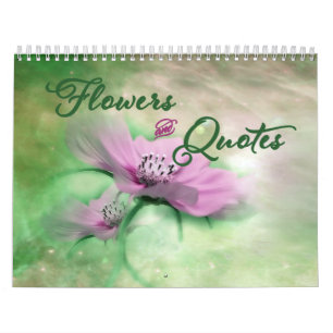 Fleurs et devis Calendrier mural