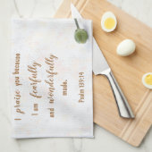 Fleurs et Écritures Serviette de cuisine (Quart Plié)
