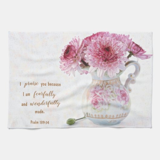 Fleurs et Écritures Serviette de cuisine (Horizontal)