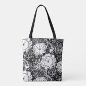 Fleurs Et Engrenages Sac fourre-tout Blanc (Dos)