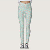 Fleurs et enveloppes Leggings Motifs (Devant)