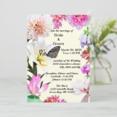 Fleurs et Faire-part de mariage papillon (Debout devant)