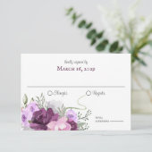 Fleurs et fer à cheval rustiques Invitation bois d (Debout devant)