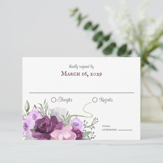 Fleurs et fer à cheval rustiques Invitation bois d (Debout devant)