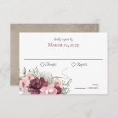 Fleurs et fer à cheval rustiques Invitation bois d (Devant / Derrière)