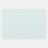 Fleurs et feuilles bleu vert (Devant 3)