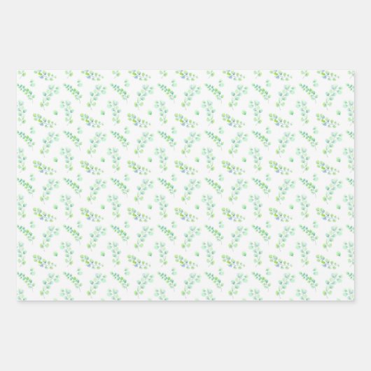 Fleurs et feuilles bleu vert (Devant 2)