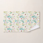 Fleurs et feuilles Botaniques colorées Motif (Serviette à main)