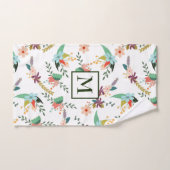 Fleurs Et Feuilles Colorés (Serviette à main)