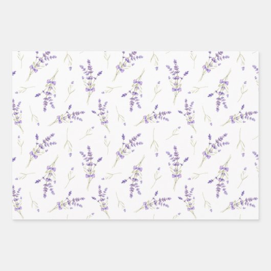 Fleurs et Feuilles de lavande aquarelle (Devant)